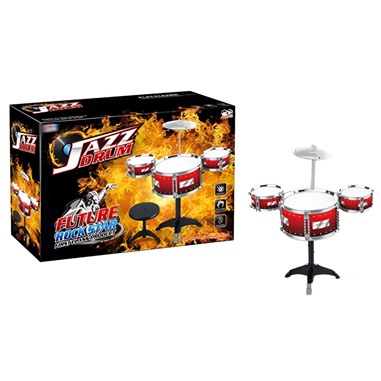 Large Jazz Drum Kit With Stool Large Jazz Drum Kit With Stool