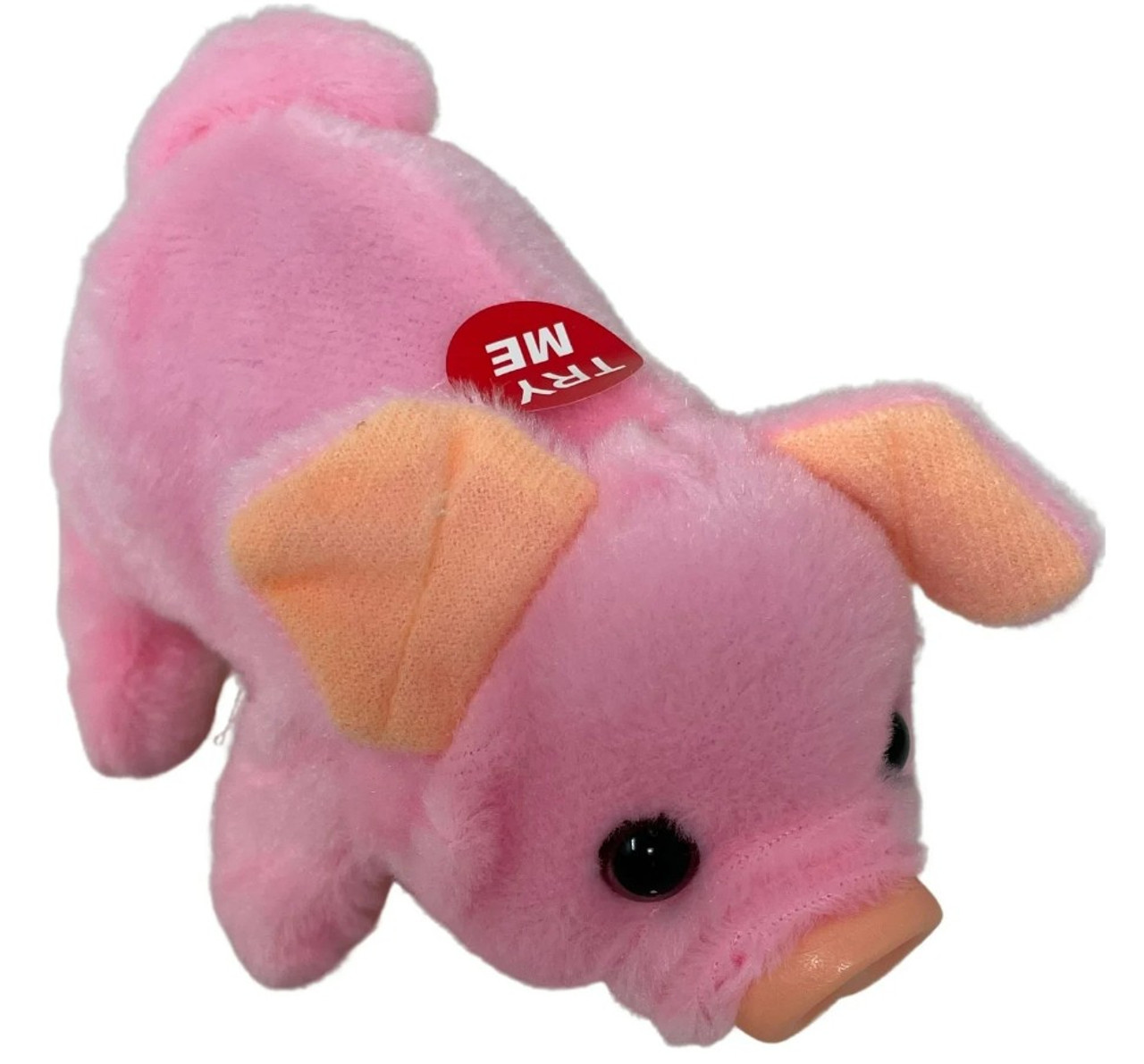 Walking & Tail Wagging Plush Pig 14cm