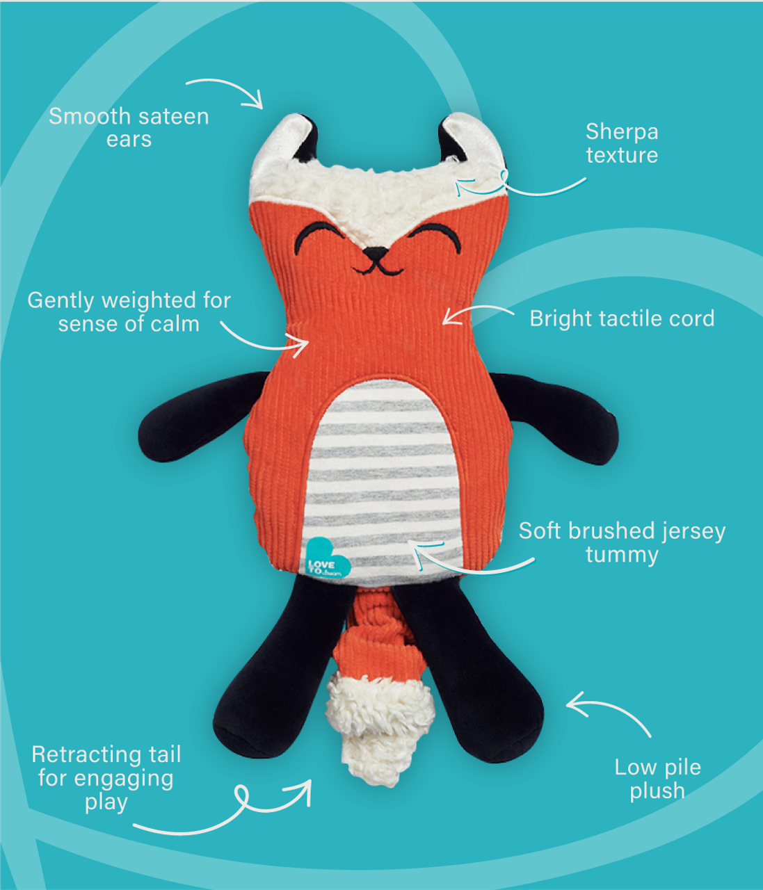 Love to Dream Self-Soothing Toy Lyric The Fox - Orange Love to Dream Self-Soothing Toy Lyric The Fox - Orange