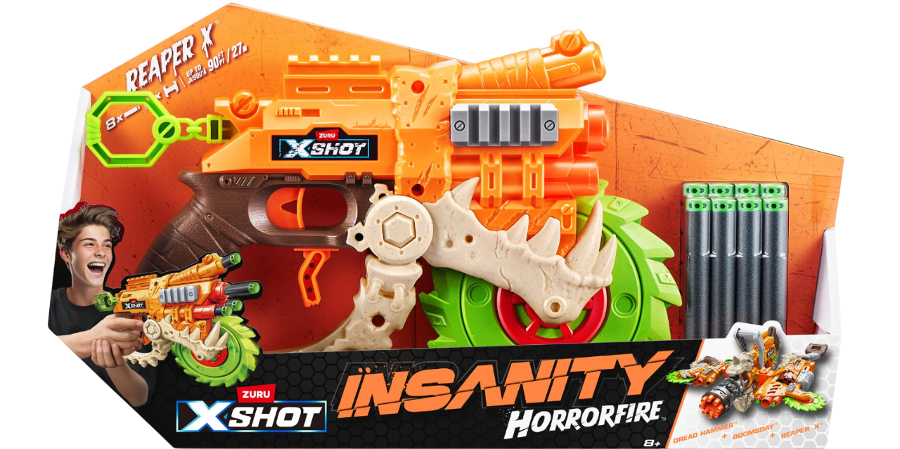 Zuru X-Shot Horror Fire Series 1 - Dread Hammer (8 Darts)
