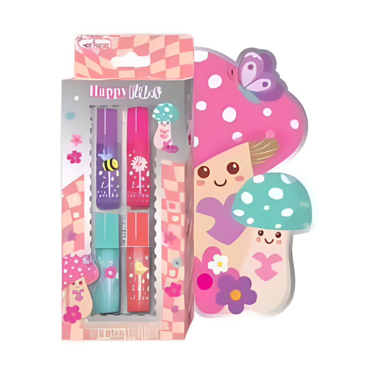 Happy Vibes Mushroom Lip Gloss - 4 Pack