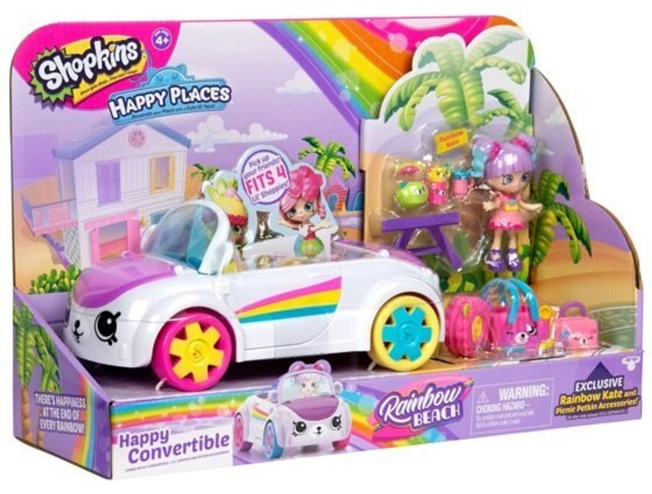 shopkins rainbow beach convertible