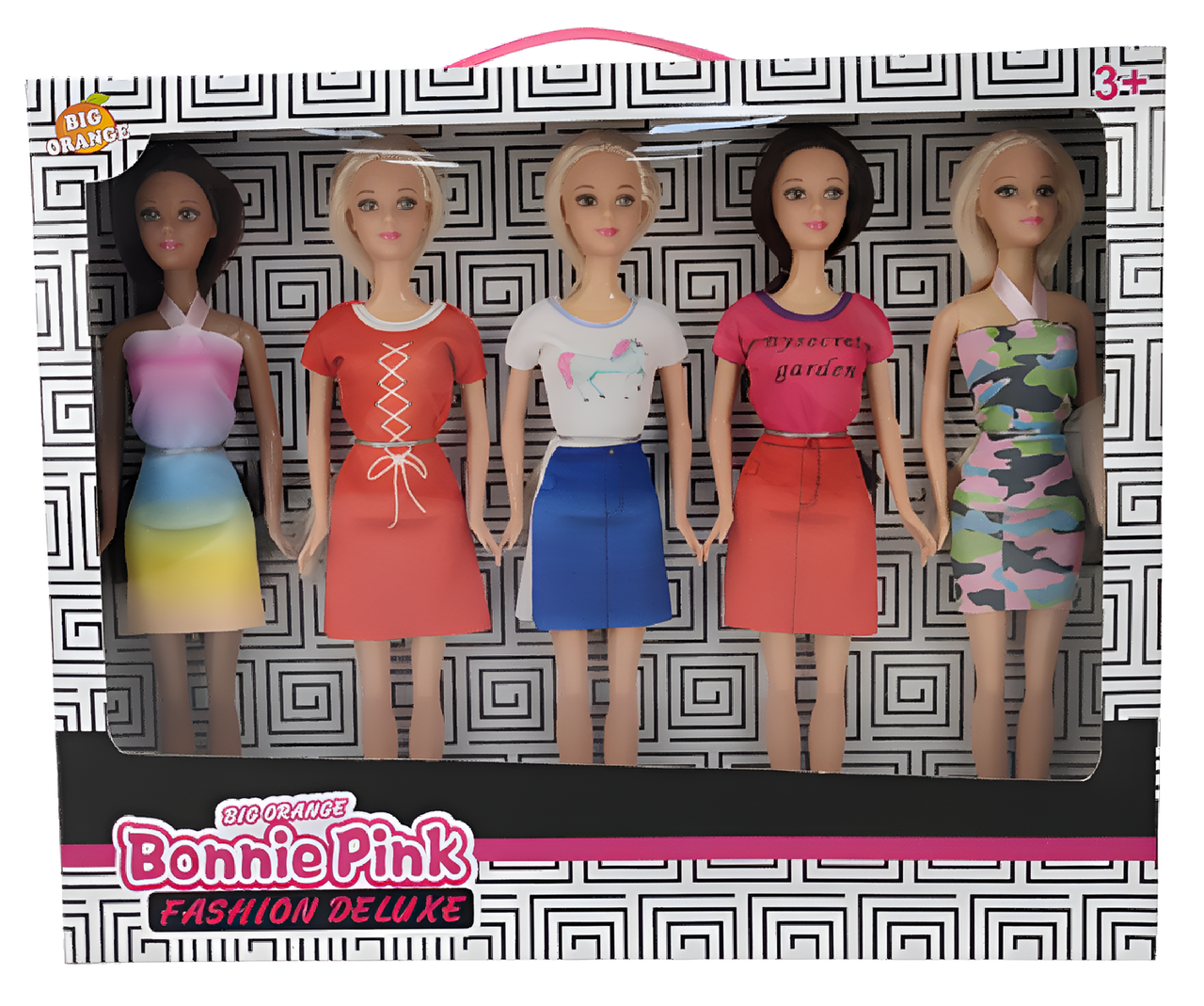 Bonnie Pink Fashion Doll Set 5-Pack