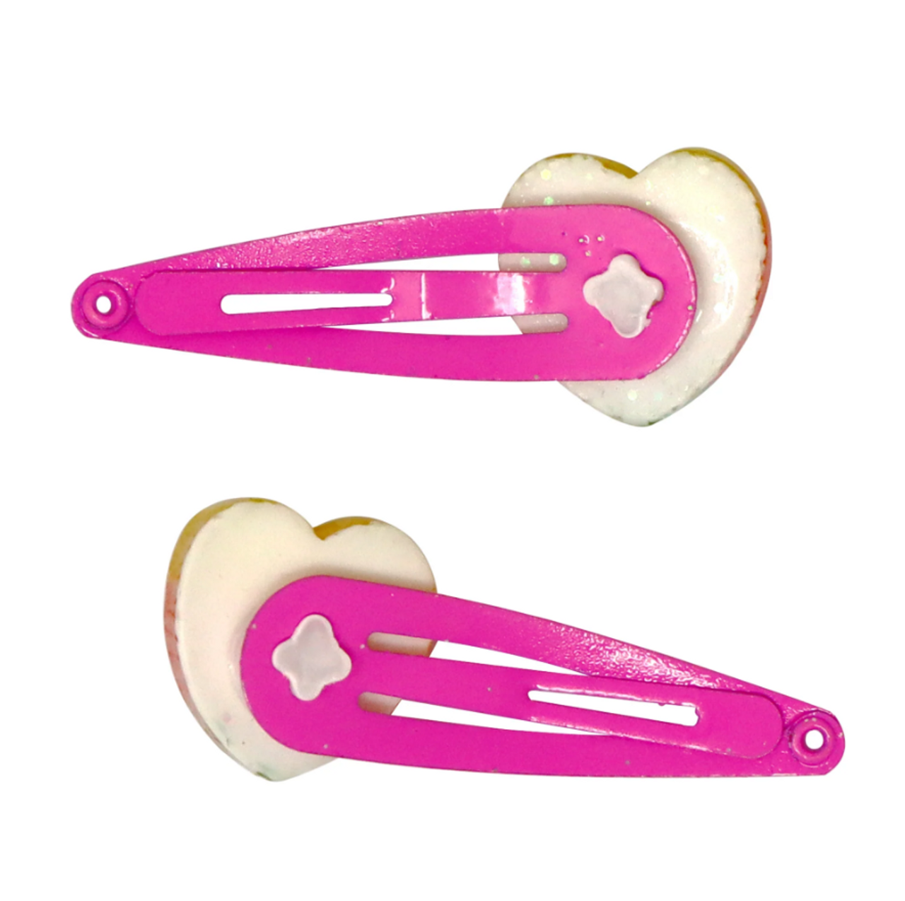 Rainbow Heart Hair Clips Rainbow Heart Hair Clips