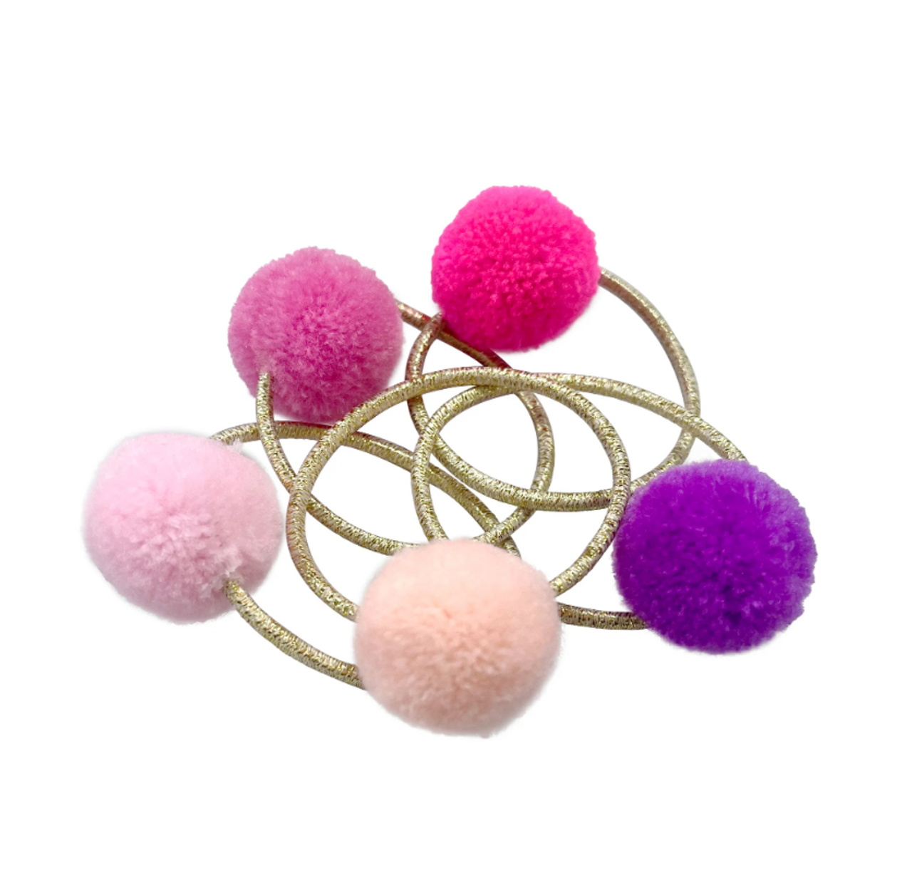 Pom Pom Hair Elastics Pom Pom Hair Elastics