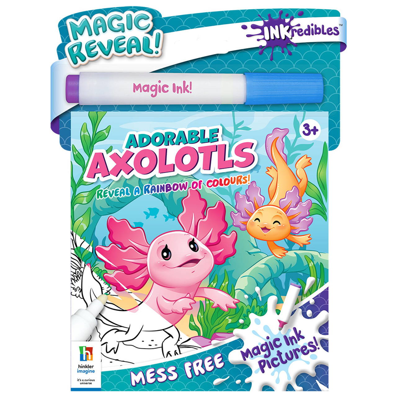 Inkredibles Adorable Axolotls Magic Ink Pictures