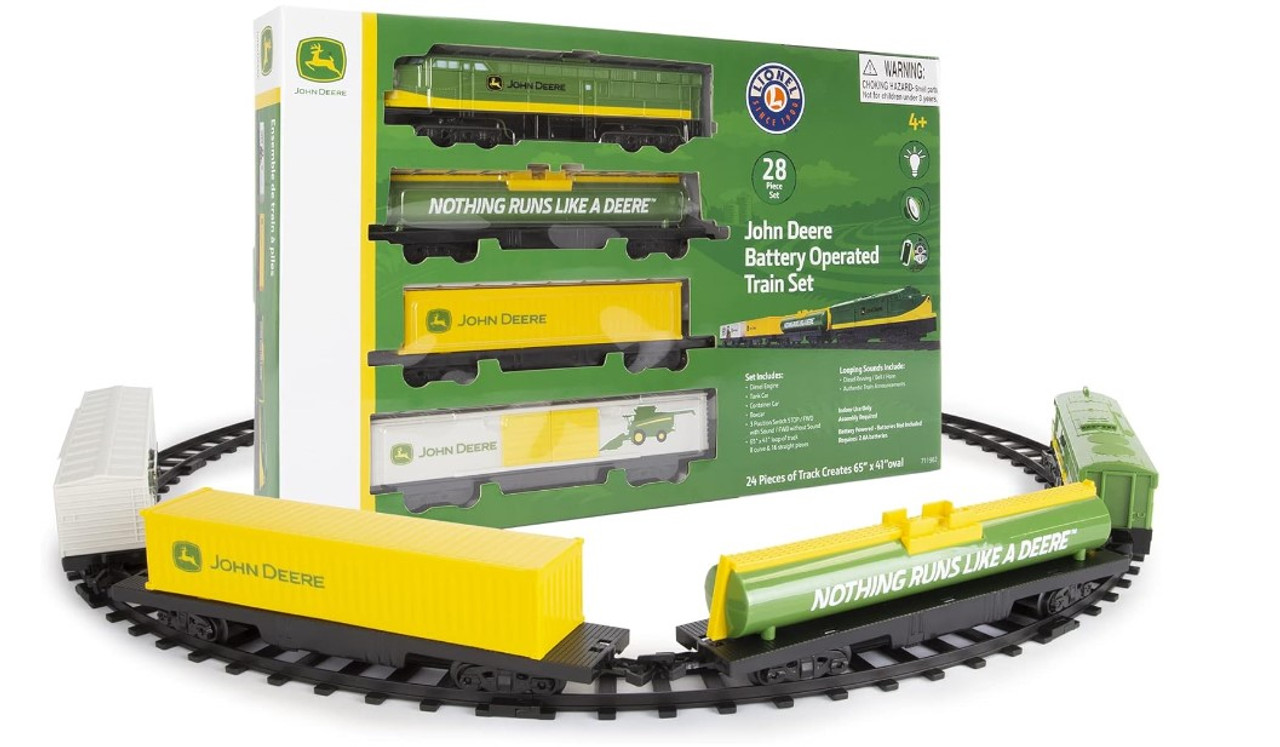 John Deere - Battery Powered Mini Diesel Train Set 28 Piece Set John Deere - Battery Powered Mini Diesel Train Set 28 Piece Set