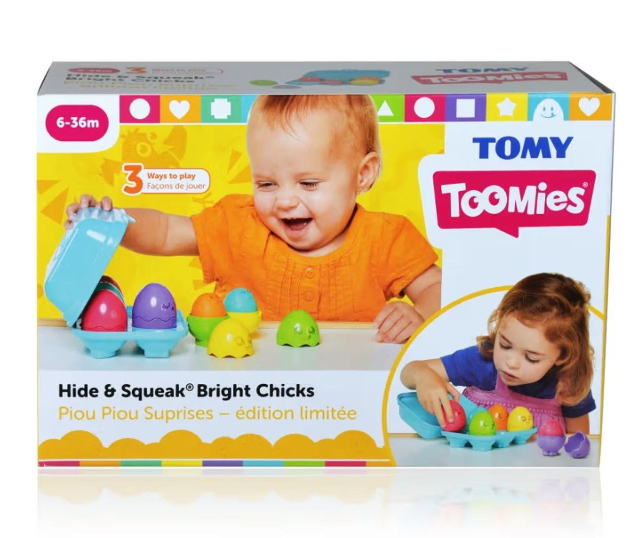 Tomy Toomies Hide & Squeak Bright Chicks