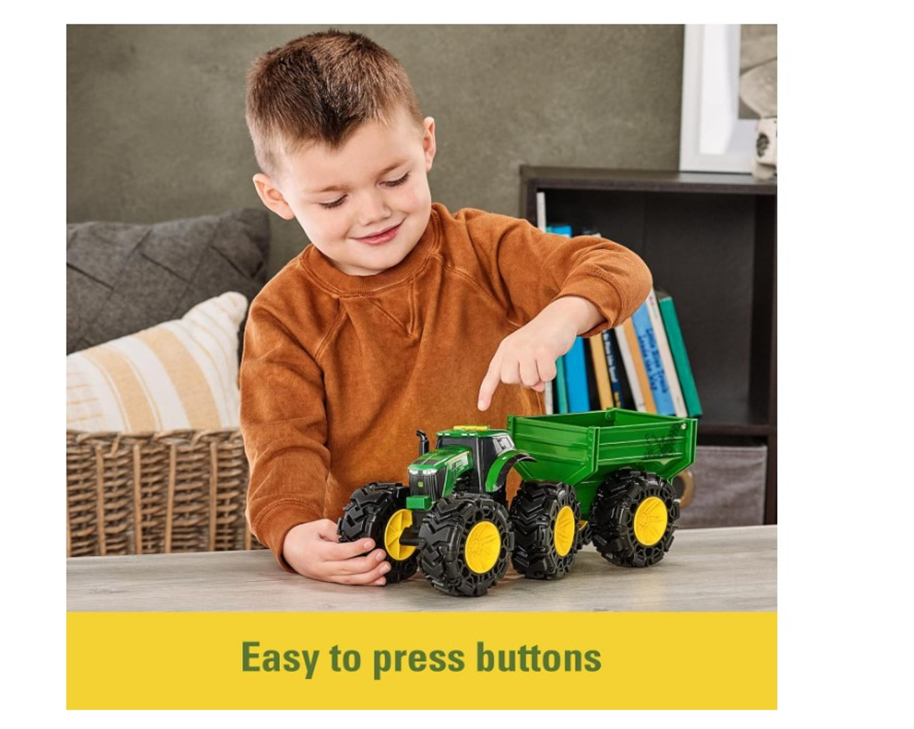 John Deere 20cm Monster Treads Tractor & Wagon John Deere 20cm Monster Treads Tractor & Wagon