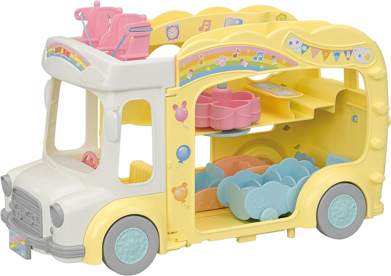 Sylvanian Familie Rainbow Fun Nursery Bus - Dollhouse Playsets