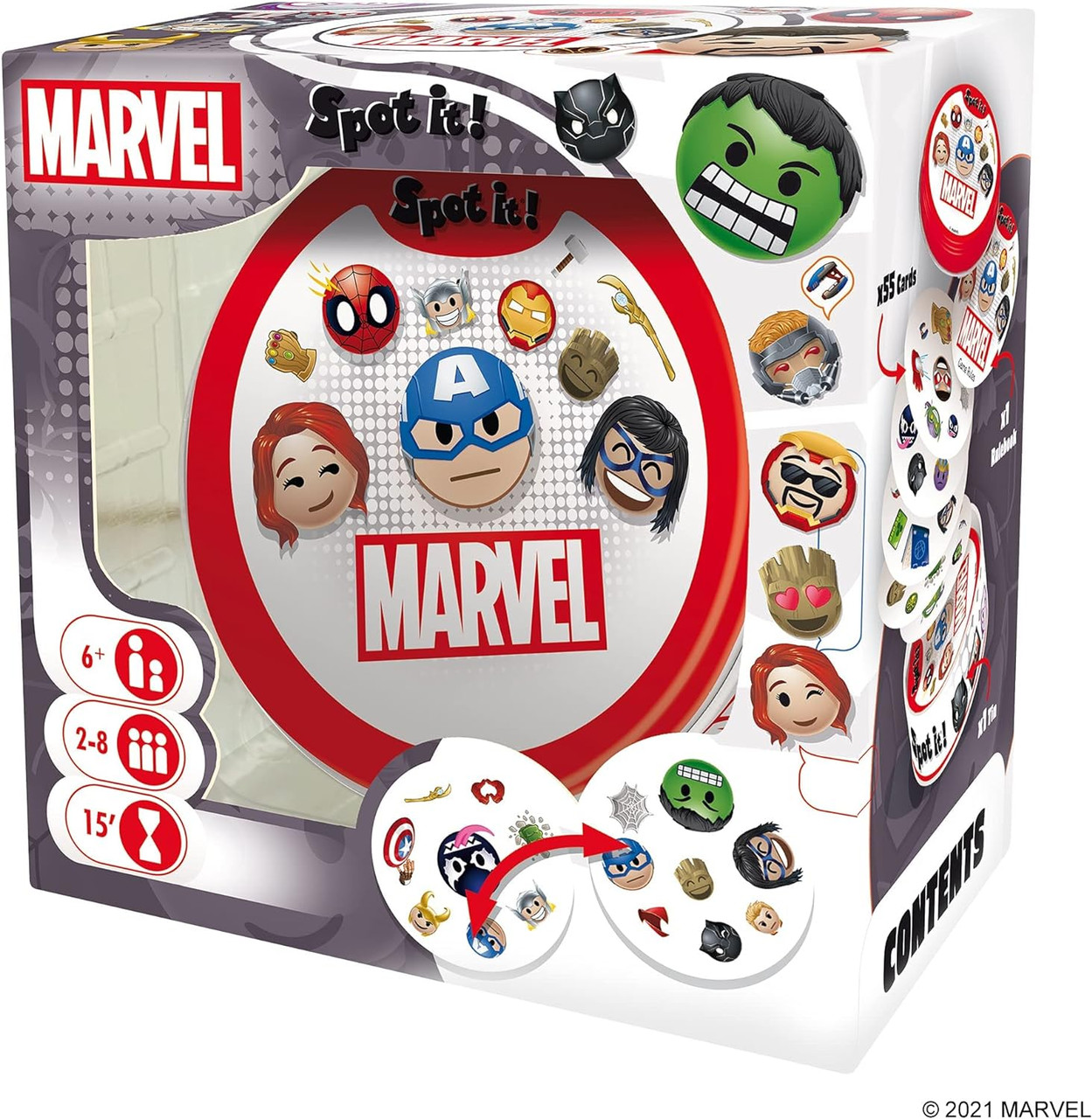 Zygomatic Spot It! Marvel Emojis