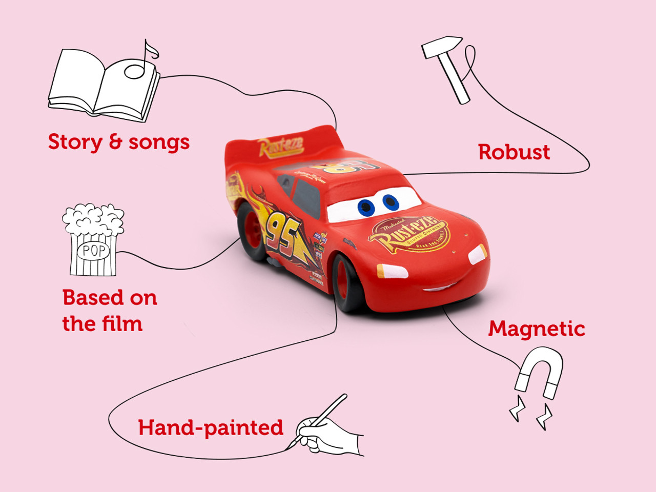 Disney - Cars - Lightning McQueen Tonie Audio Character Disney - Cars - Lightning McQueen Tonie Audio Character