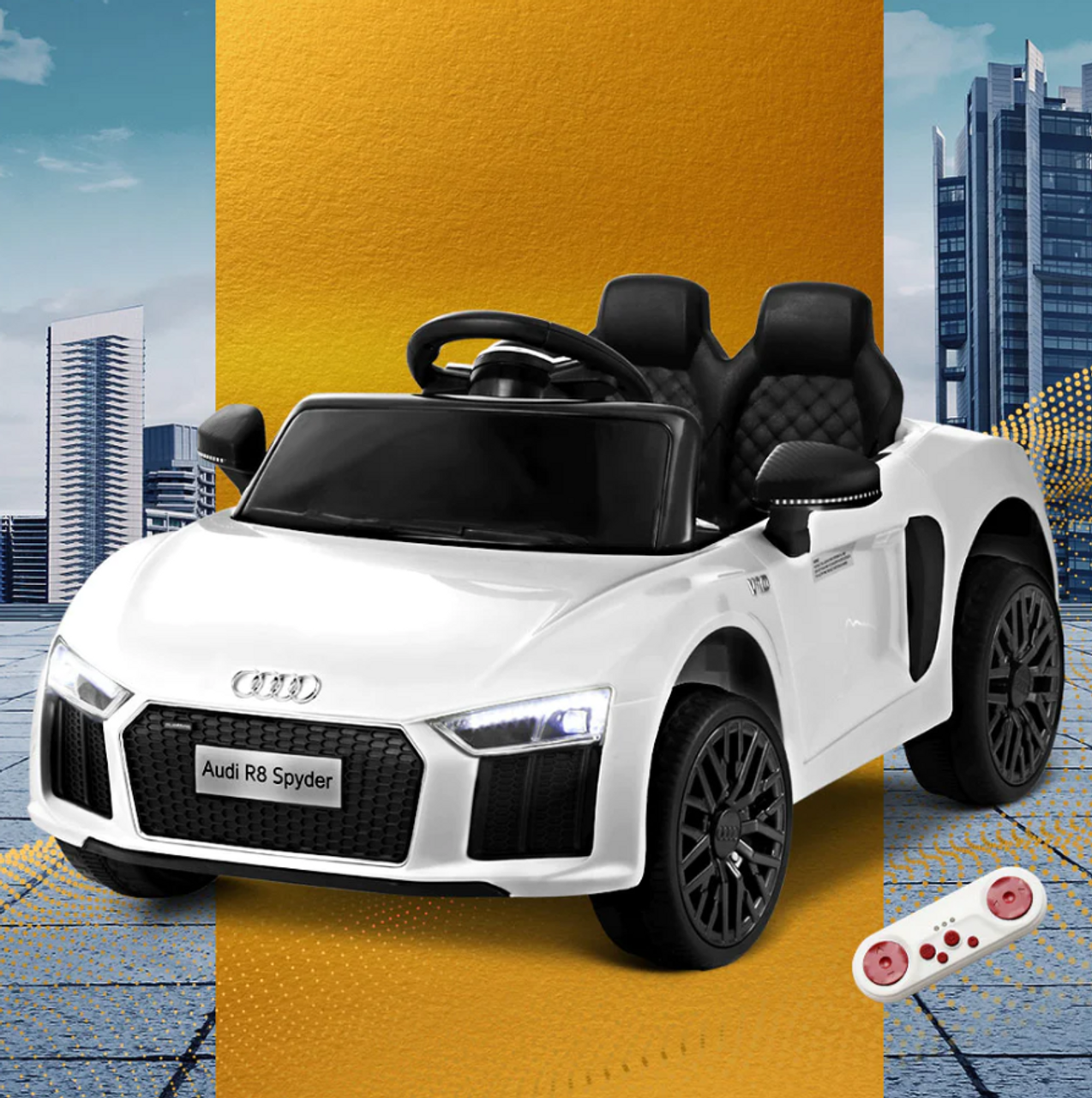 Audi R8 Sport Edition 6V Baby Ride on - White Audi R8 Sport Edition 6V Baby Ride on - White