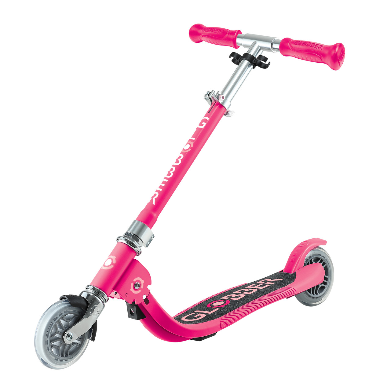 Globber FLOW FOLDABLE JUNIOR with lights - Pastel Pink/ Fuchsia