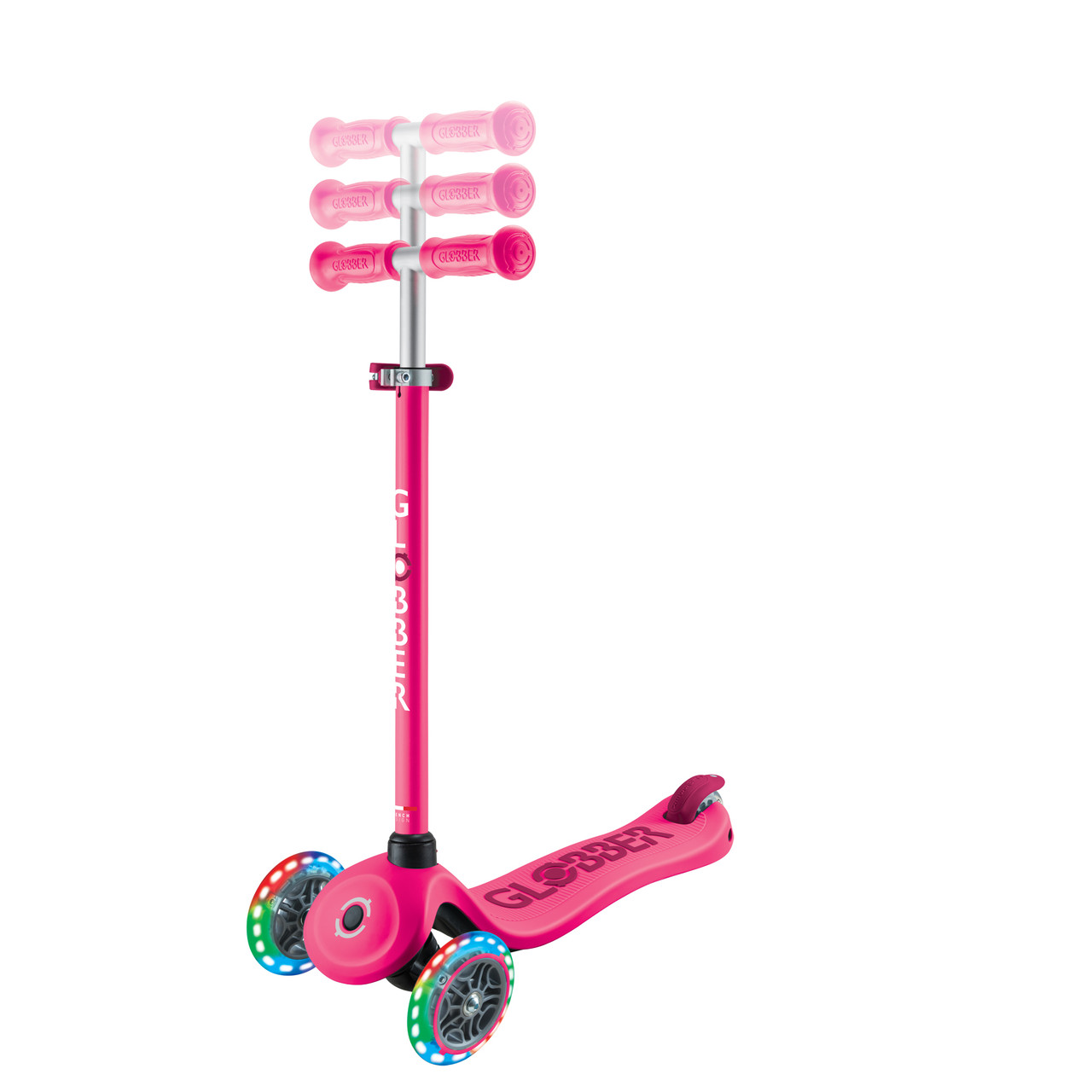 Globber GO UP SPORTY Lights V2 - Fuchsia/ Dark Pink