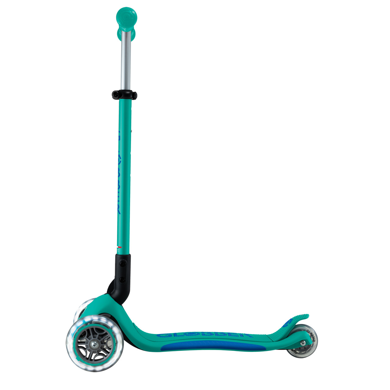 Globber PRIMO FOLD PLUS LIGHTS Scooter V2 - Emerald Green/ Navy Blue