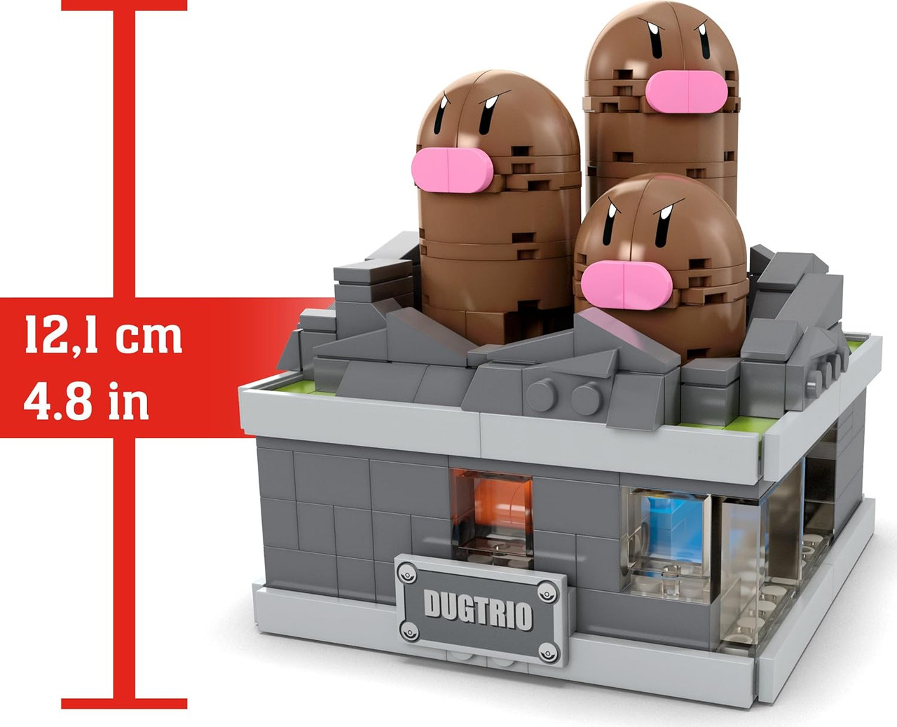 Mega Pokemon Action Figure Building Set, Mini Motion Dugtrio
