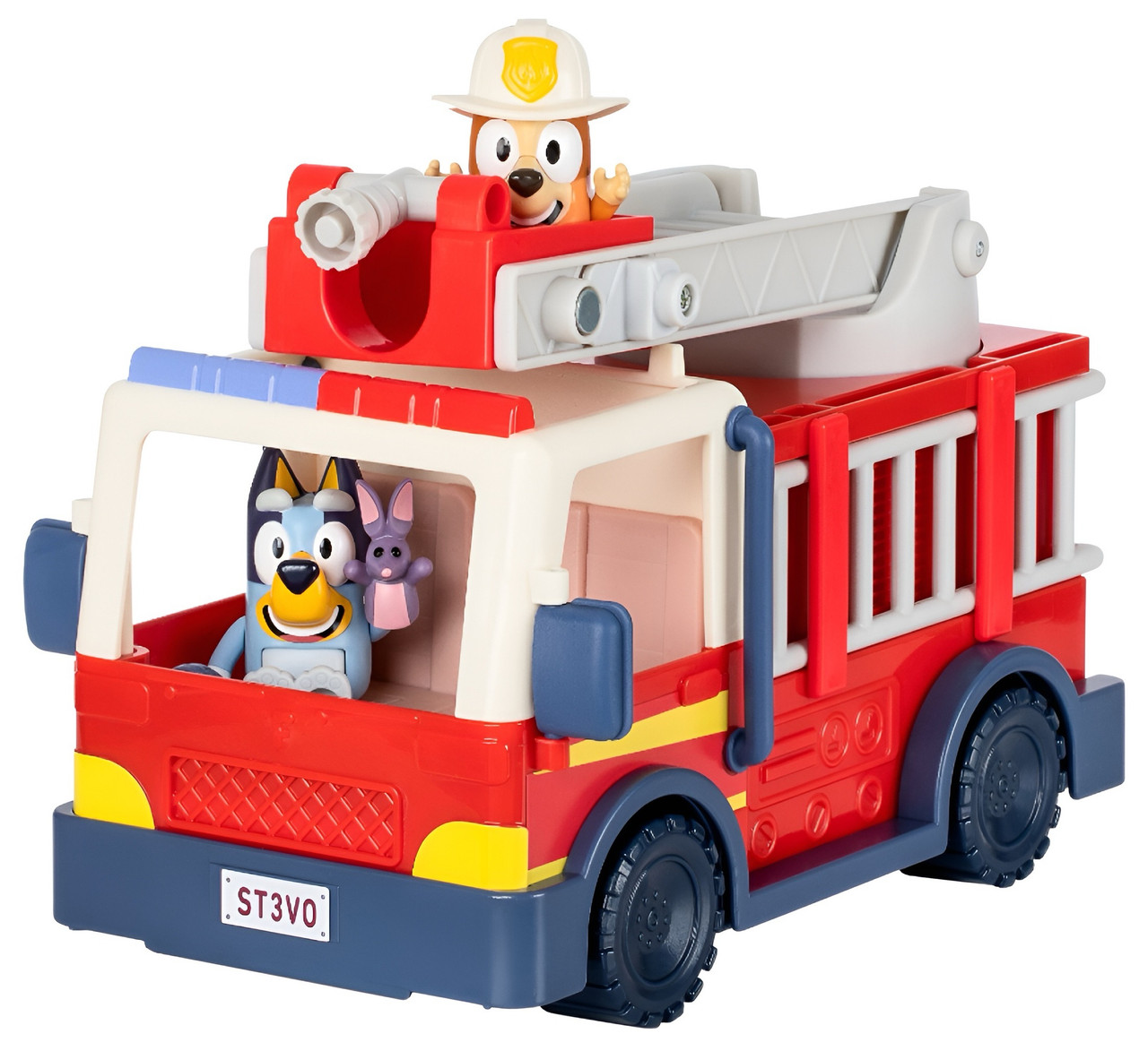 Bluey Firetruck with Bob Bilby, Bluey and Firefighter Bingo