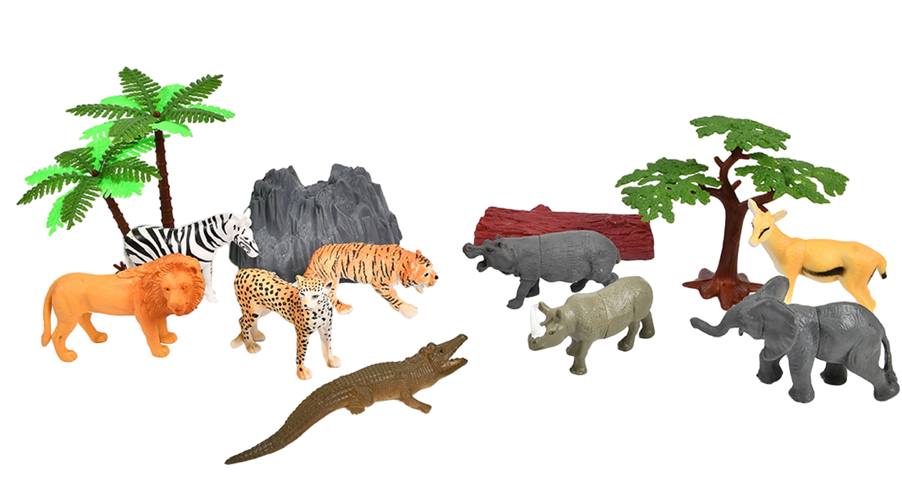 Wild Animals Bucket 13pcs