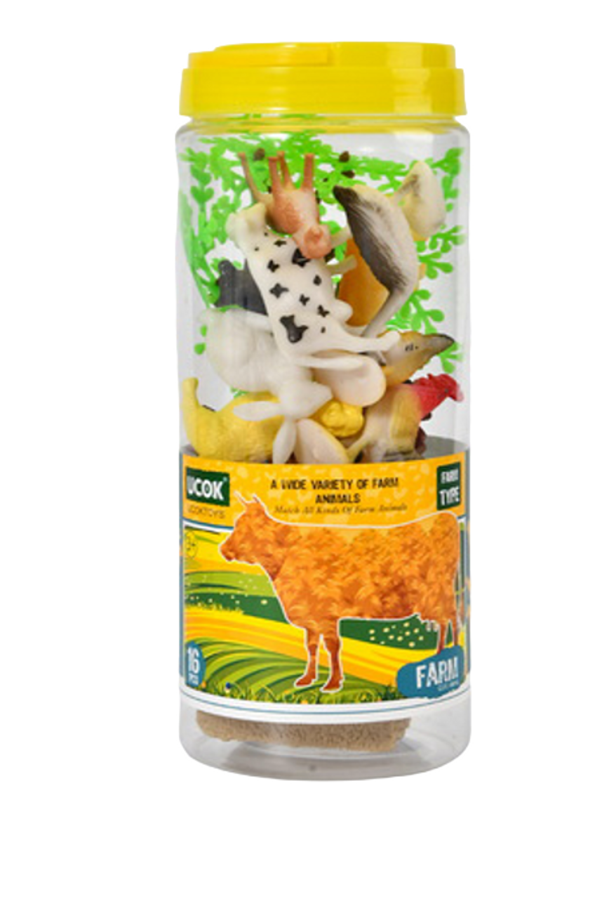 Farm Animals 16pc Tube Set