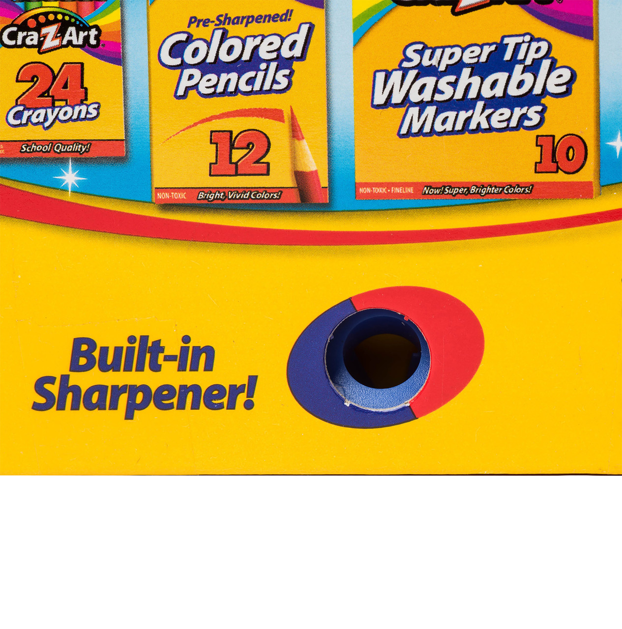 Cra-Z-Art Stationery 96 pcs Crayons with Sharpener & Bonus Marker