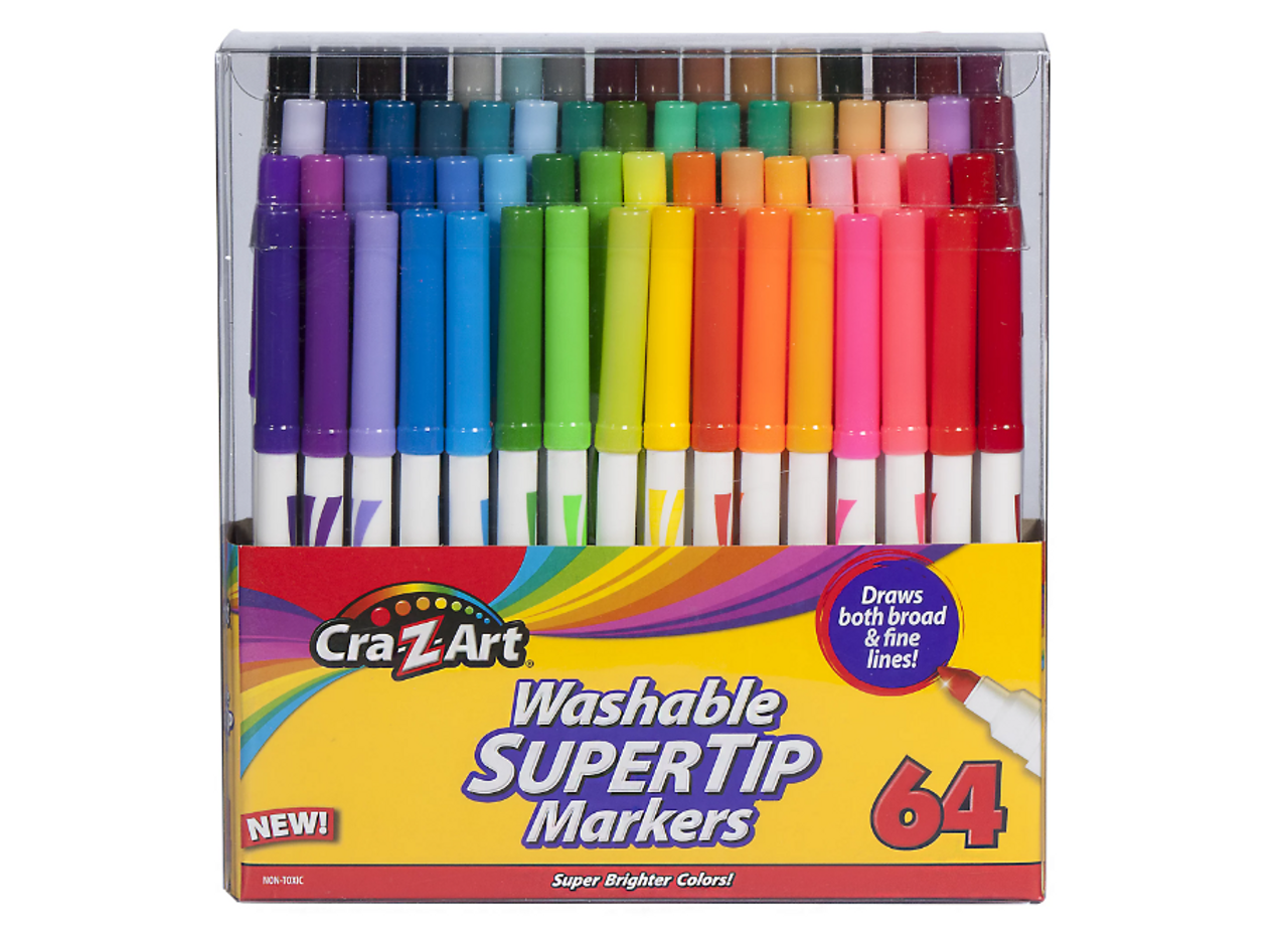 Cra-Z-Art Stationery 64 pcs Washable Markers