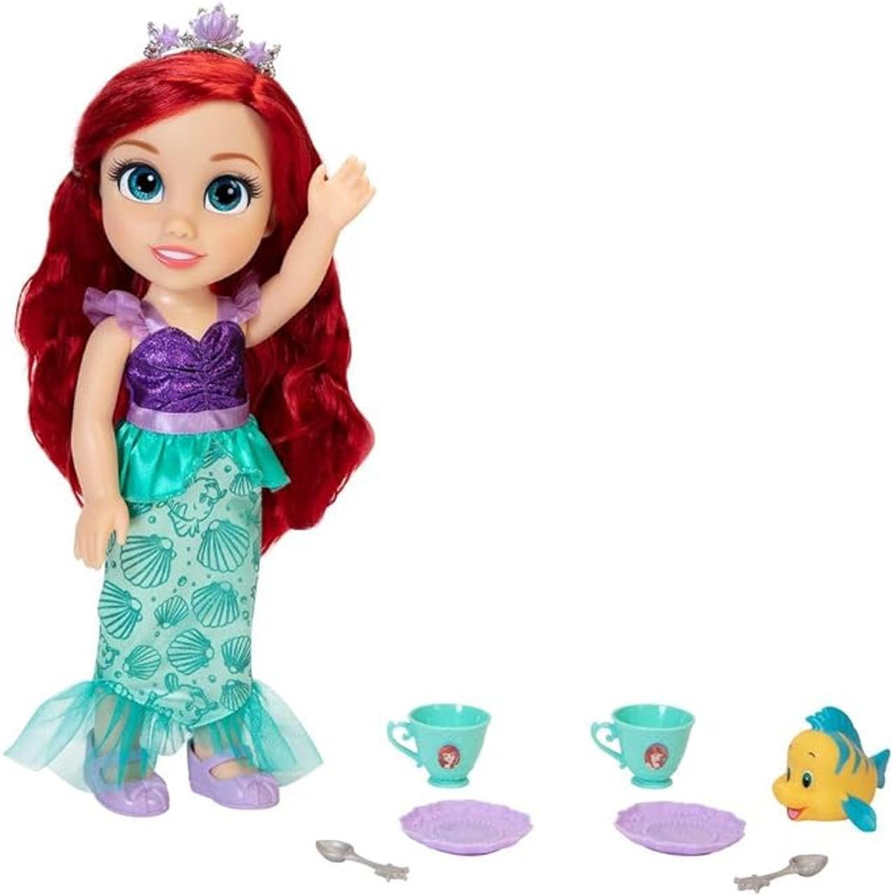 Disney Princess Doll Tea Time For Two with Ariel and Flounder Disney Princess Doll Tea Time For Two with Ariel and Flounder