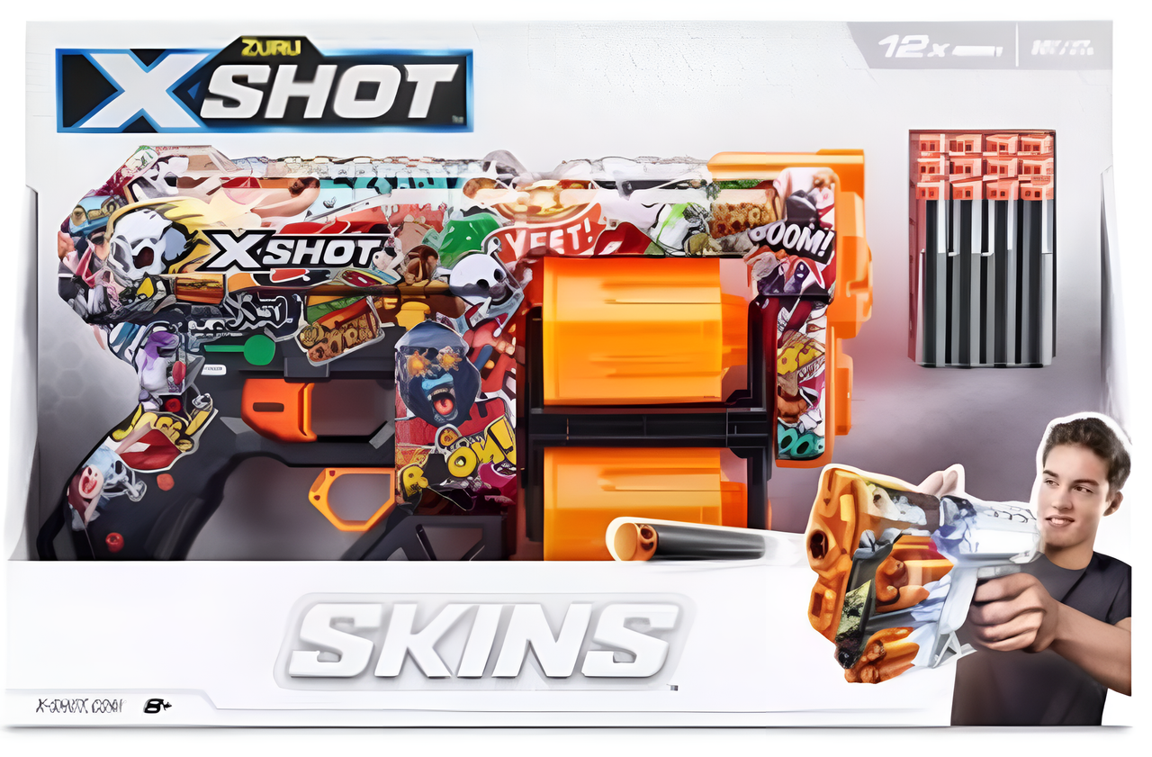 X-Shot Skins Dread Dart Blaster (12 Darts) by ZURU