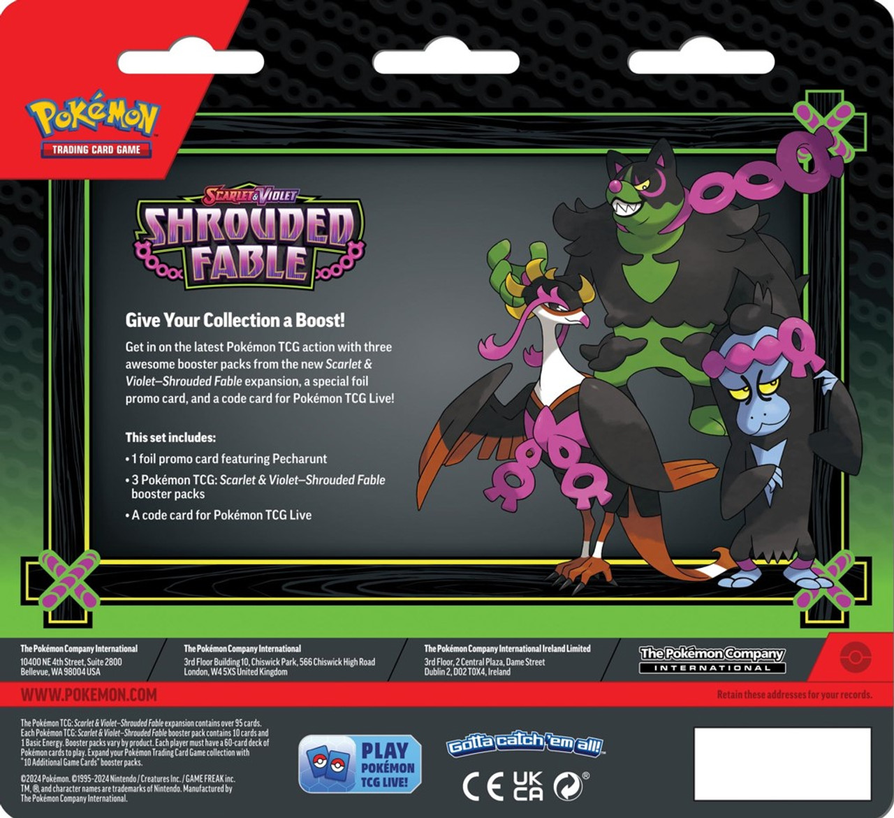 Pokemon TCG SV Shrouded Fable 3 pack Blister Pokemon TCG SV Shrouded Fable 3 pack Blister