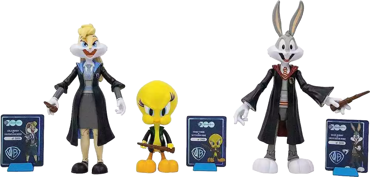Looney Tunes X HP Bugs Bunny, Lola, Tweety Bird In Harry Potter Outfit 3-Pack Looney Tunes X HP Bugs Bunny, Lola, Tweety Bird In Harry Potter Outfit 3-Pack