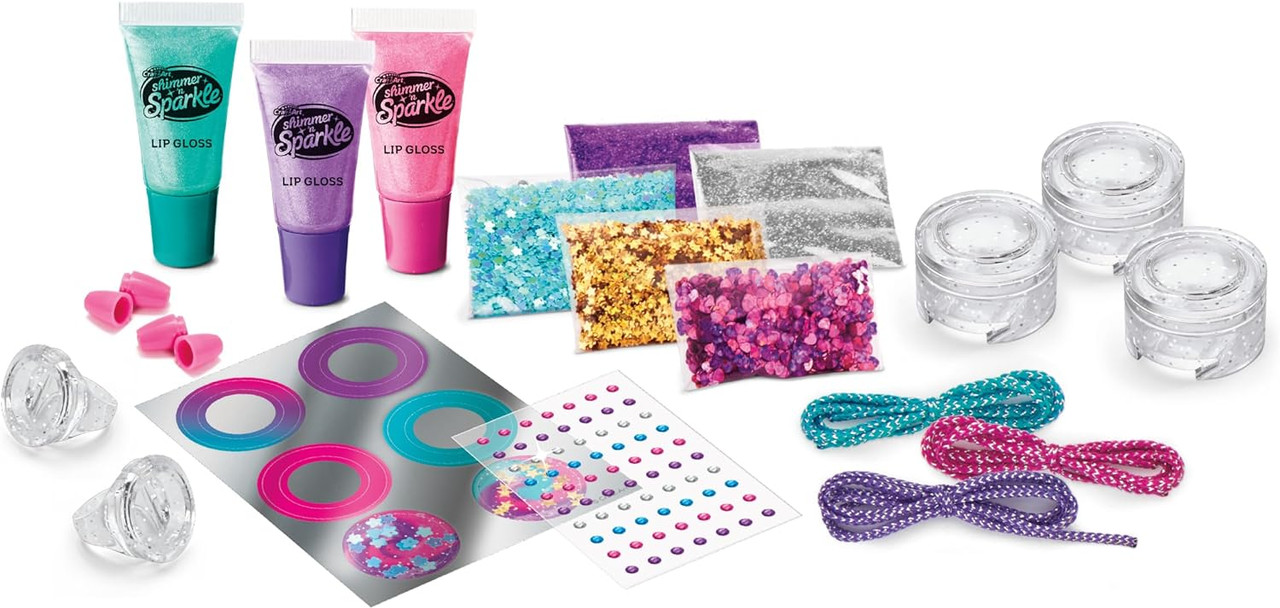 Cra-Z-Art Shimmer 'N Sparkle Glitter & Gem Lip Gloss Lockets DIY