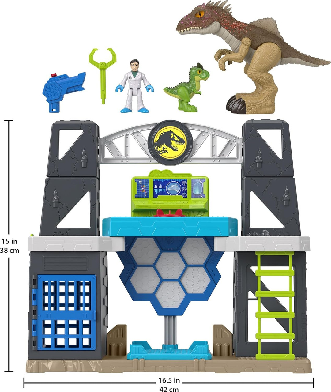 Imaginext Jurassic World Scan & Glow Dino Playset With Lights Sounds & Dinosaur Toys