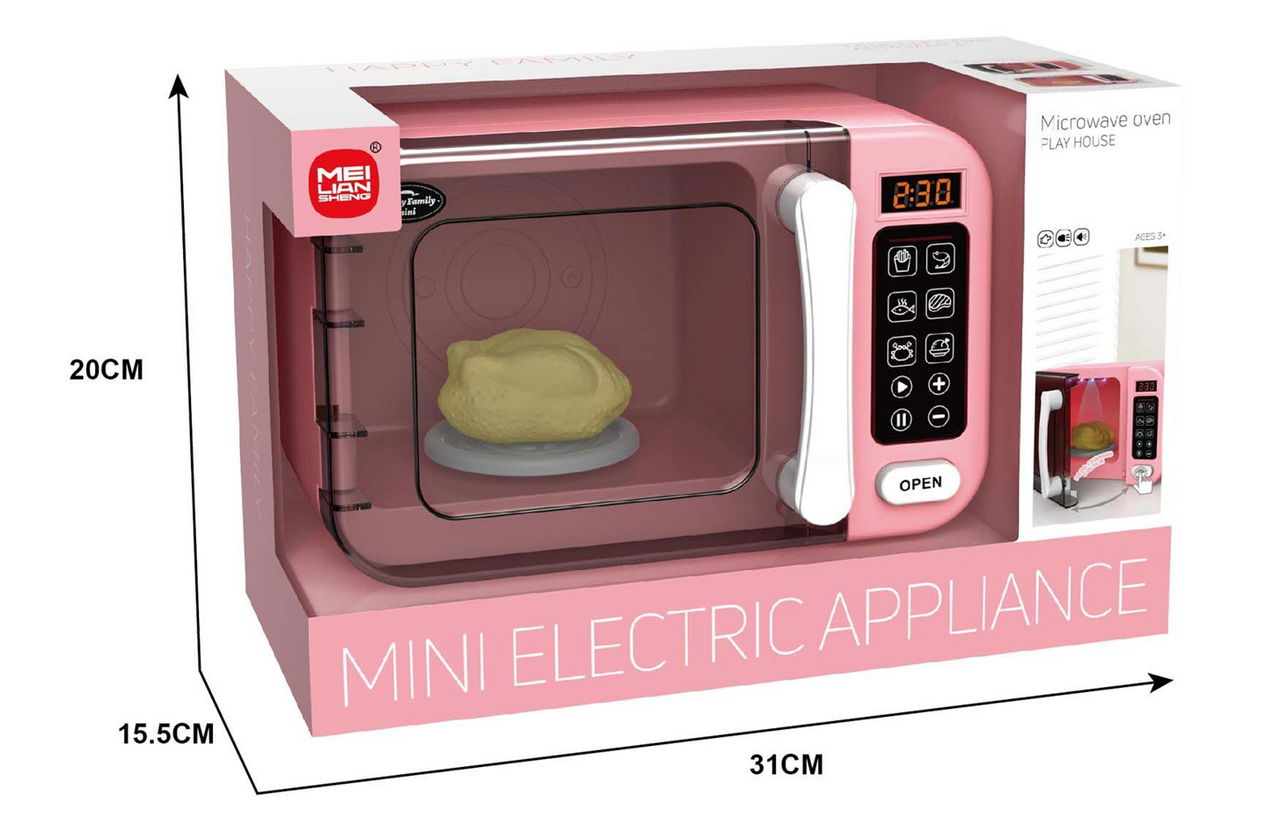 Home Appliance Microwave Oven with Light and Sound - Pink