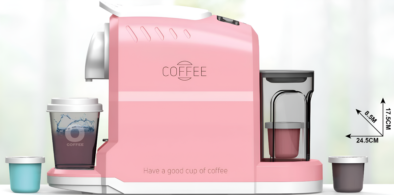 Home Appliance Coffee Machine with Lights & Sound - Pink