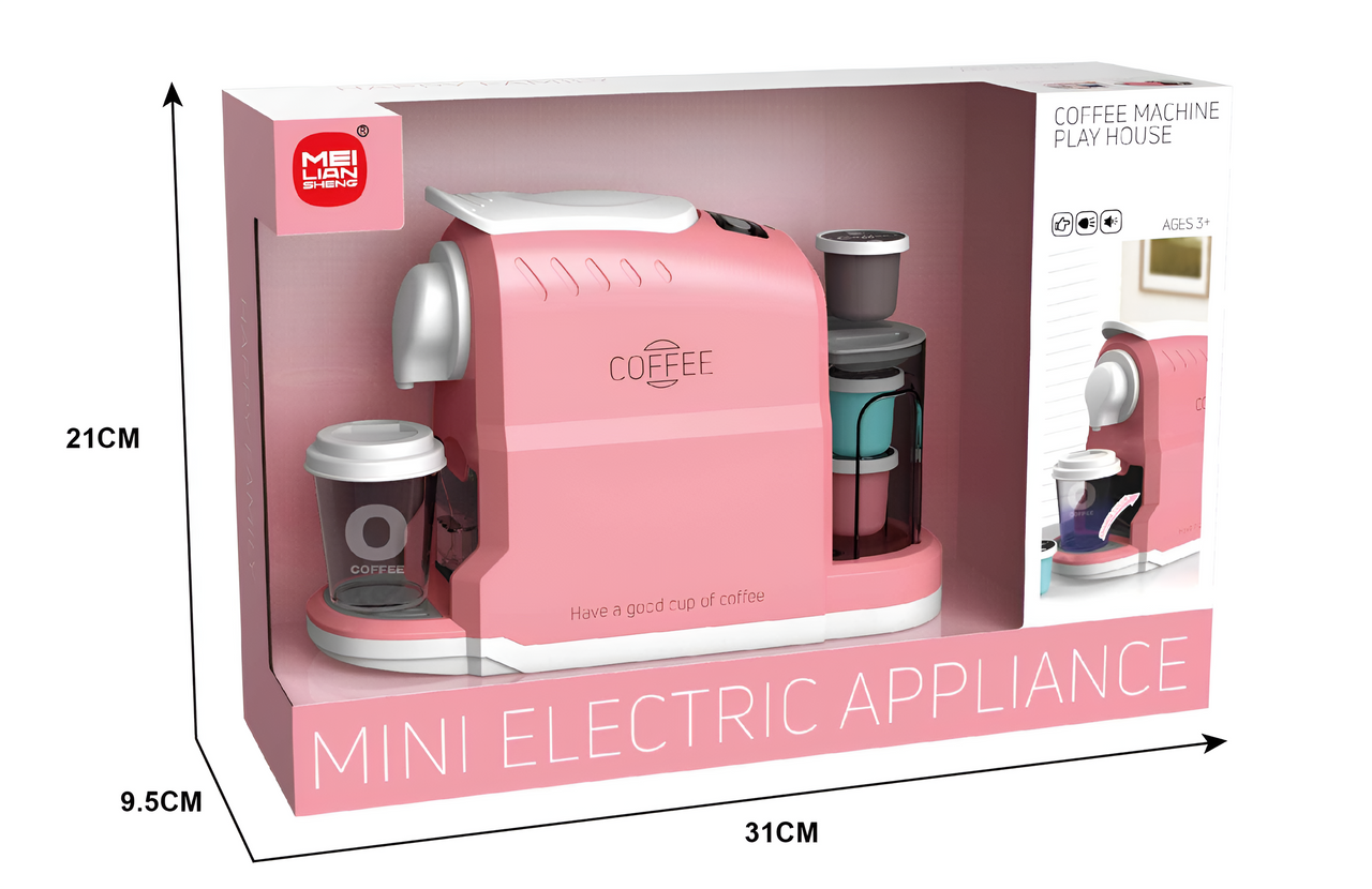 Home Appliance Coffee Machine with Lights & Sound - Pink