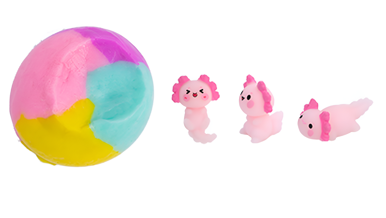 Axolotl Fluffy Putty Slime