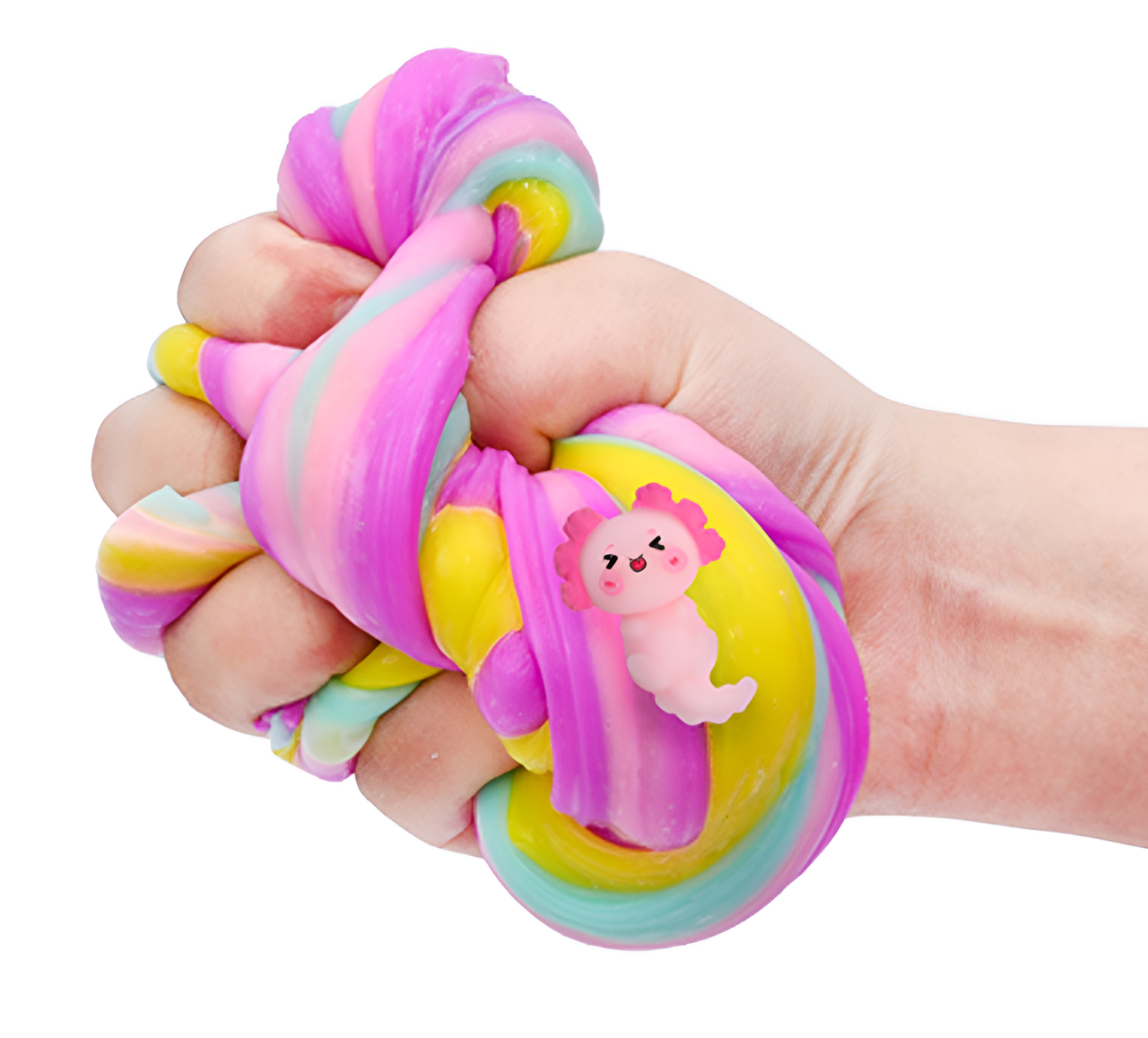 Axolotl Fluffy Putty Slime