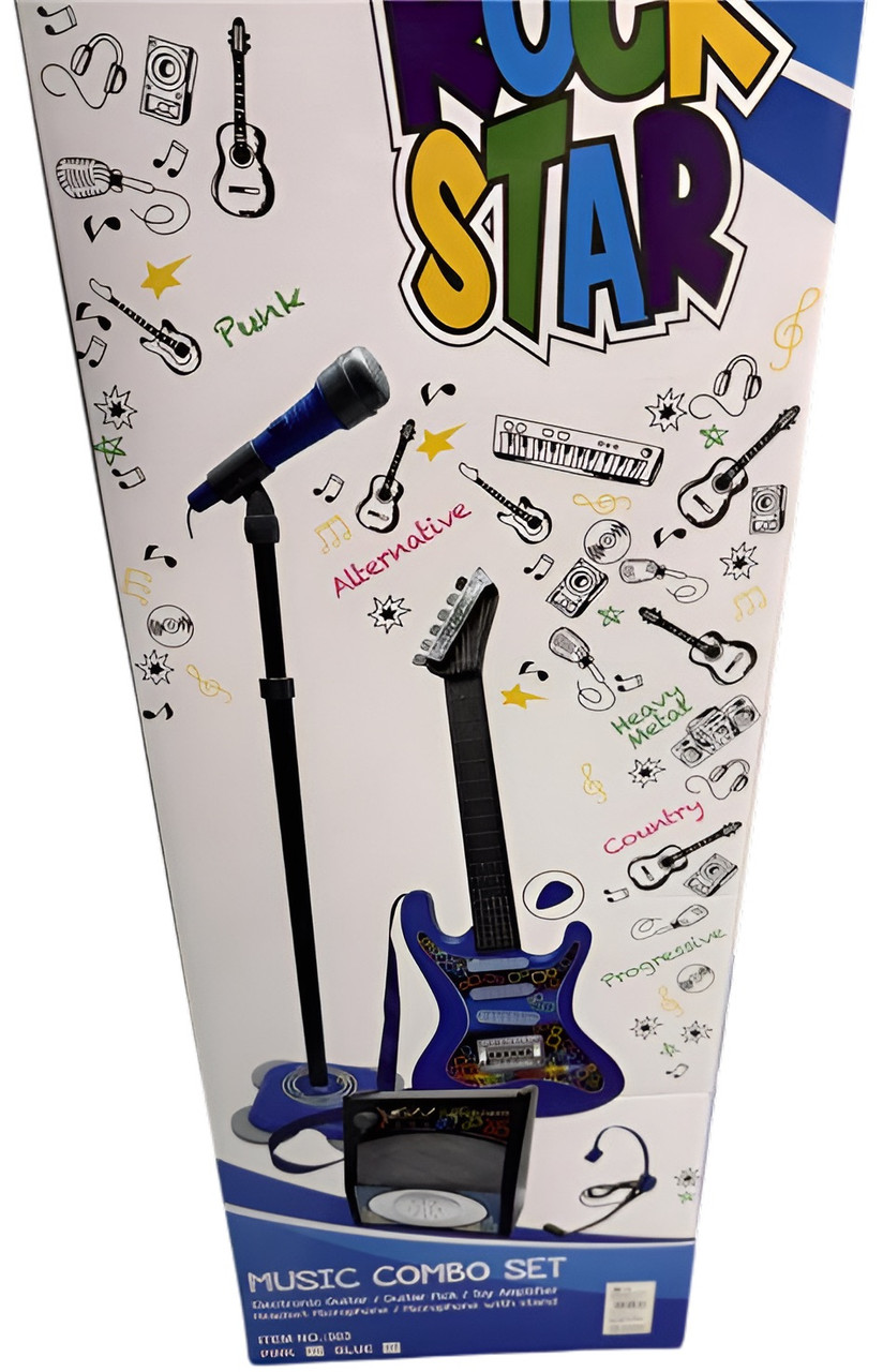 Guitar and Microphone Play Set - Blue