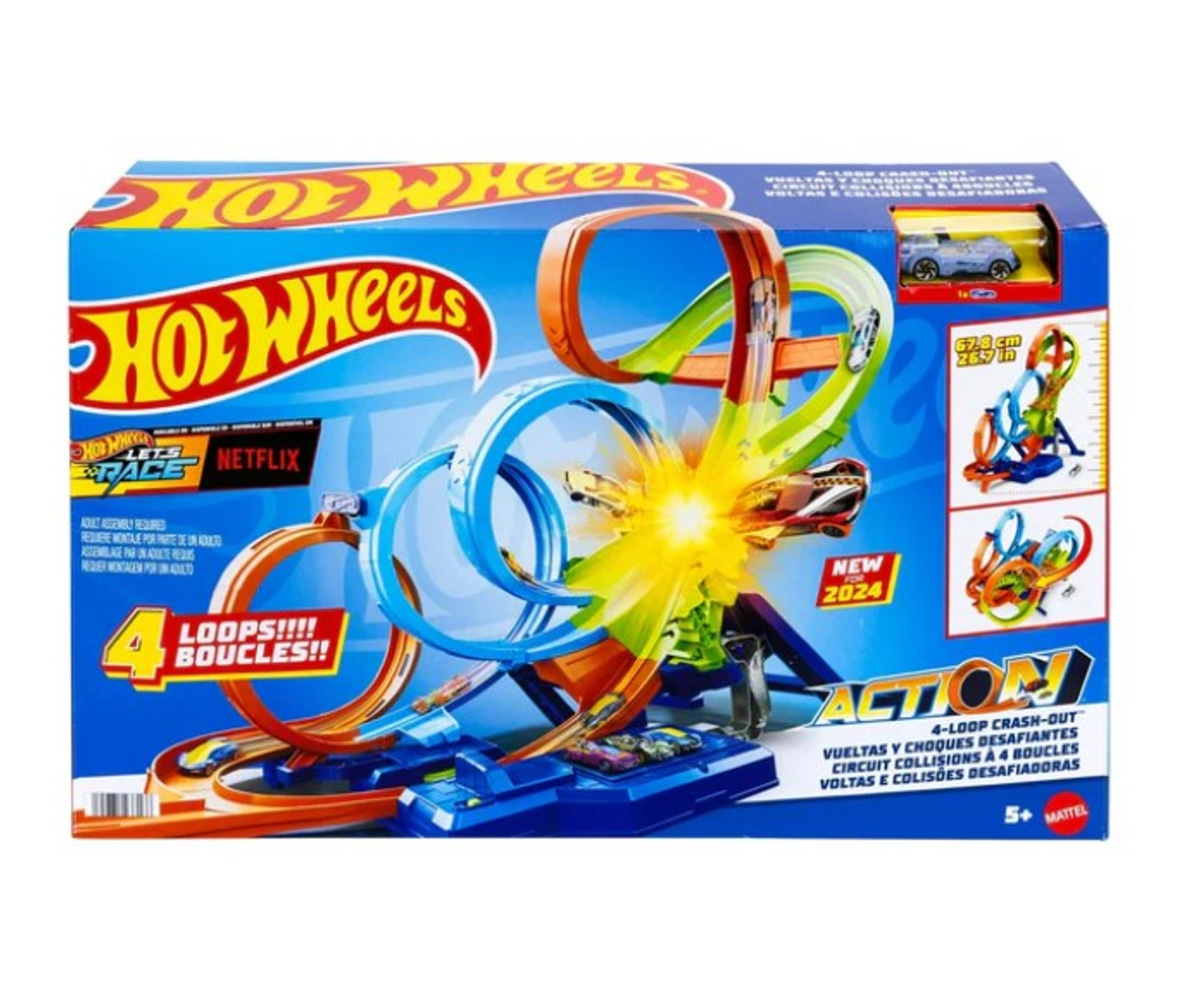 Hot Wheels 4-Loop Crash Out Track Set 1:64 Hot Wheels 4-Loop Crash Out Track Set 1:64