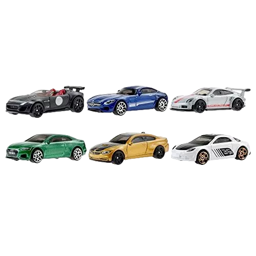 Hot Wheels Die-Cast Cars European Themed 6-Pack 1:64