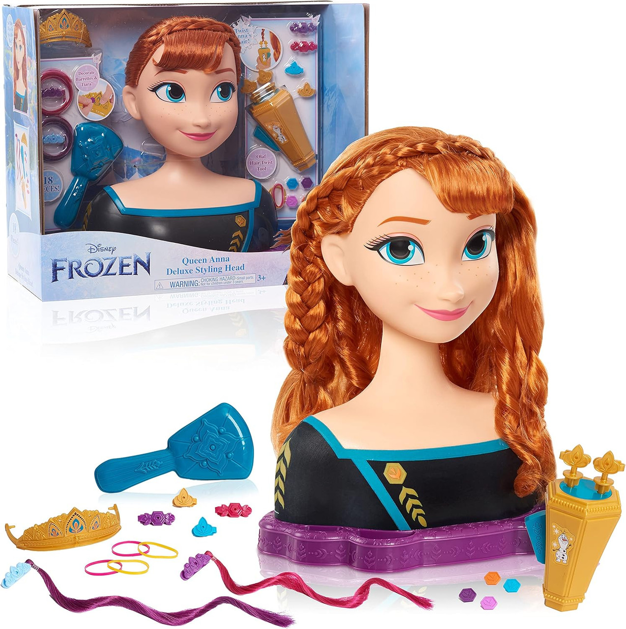 Frozen 2 Queen Anna Deluxe Styling Head