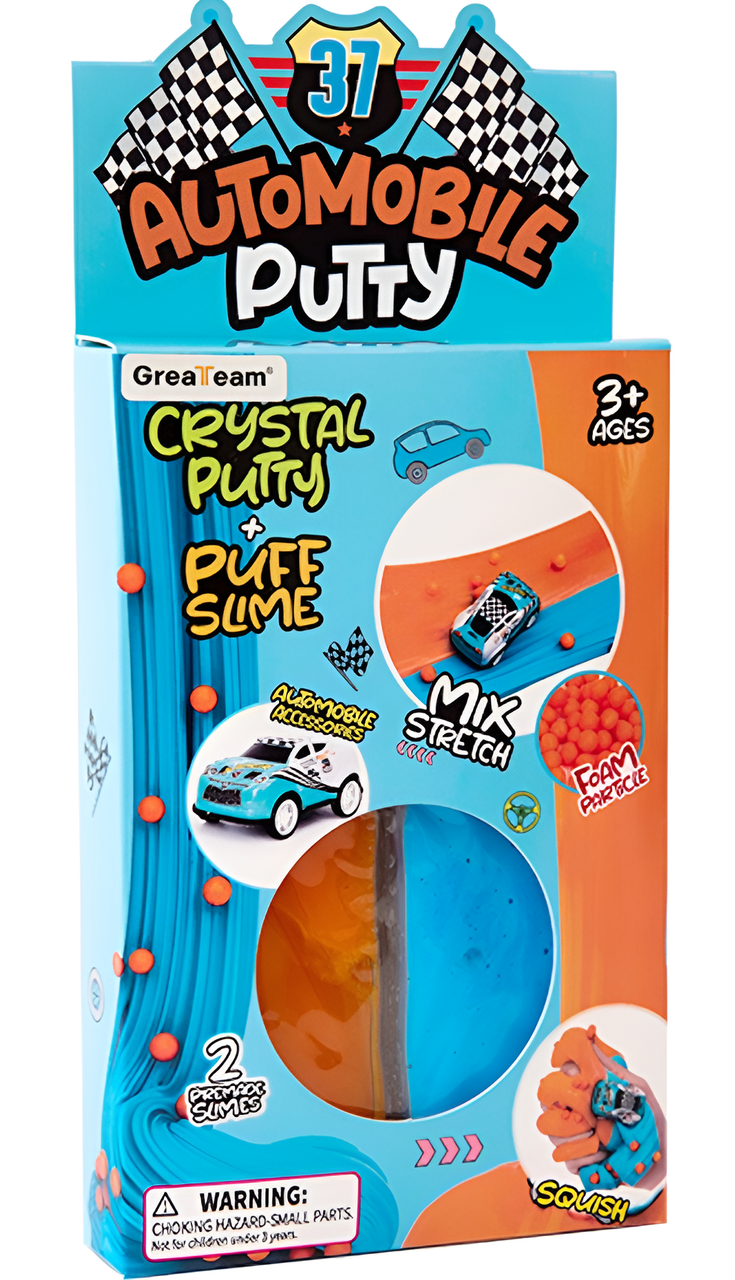 Racecar Crystal Putty & Puff Slime