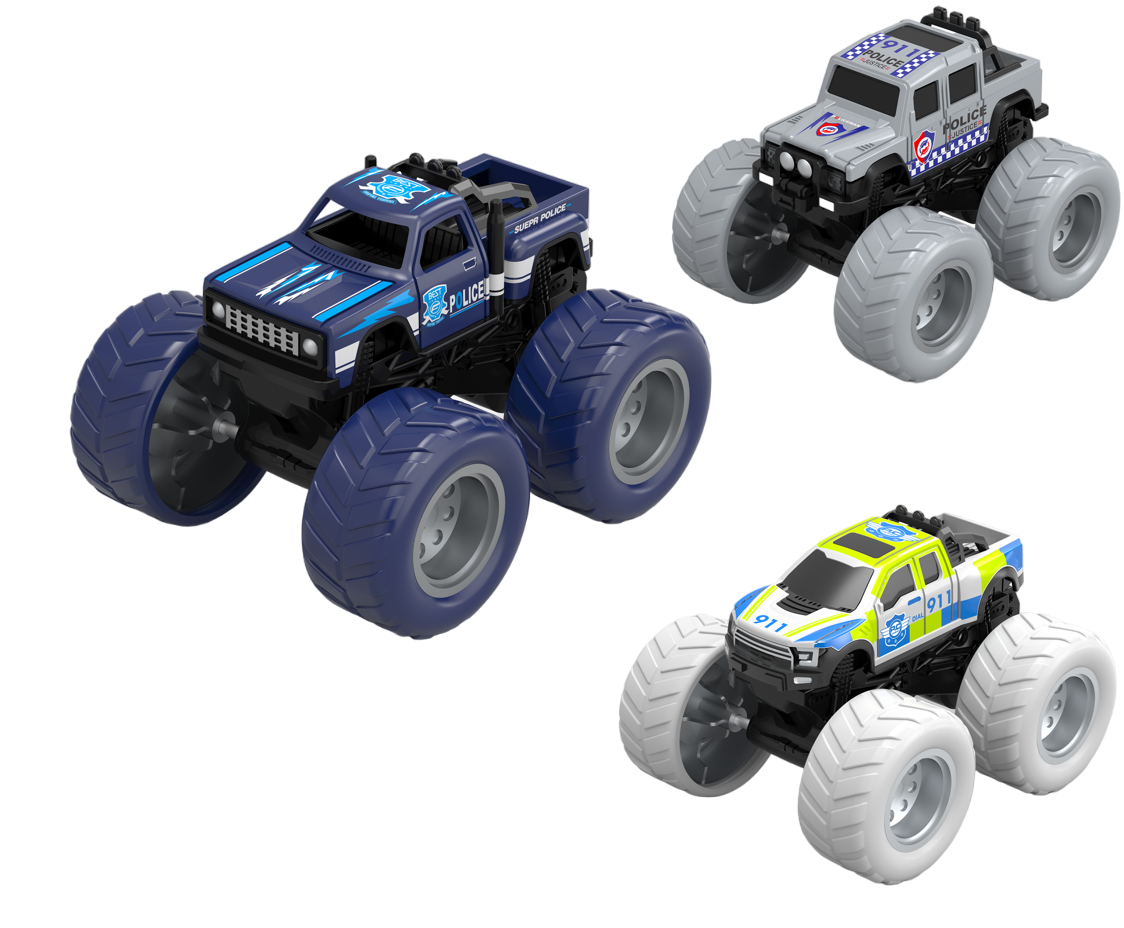 Police Monster Car Off Road 3pcs