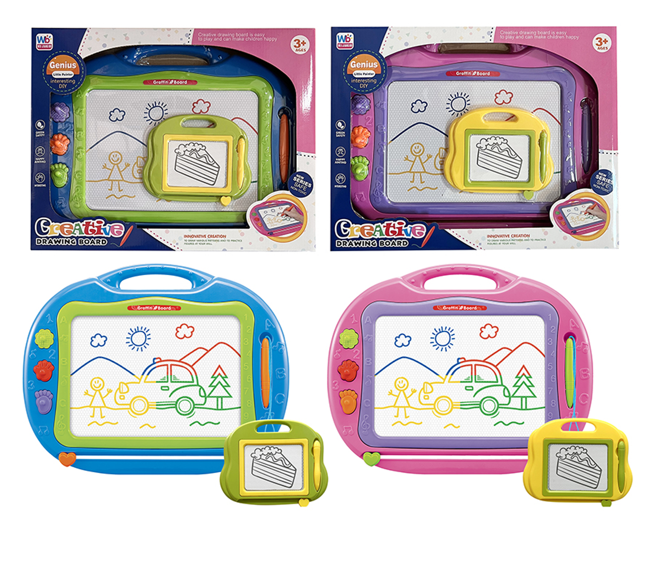 2-in-1 Colour Magnetic Drawing Board