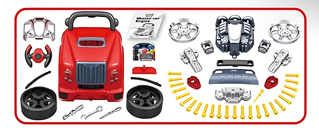 59pcs Motor Car Engine - Red 59pcs Motor Car Engine - Red