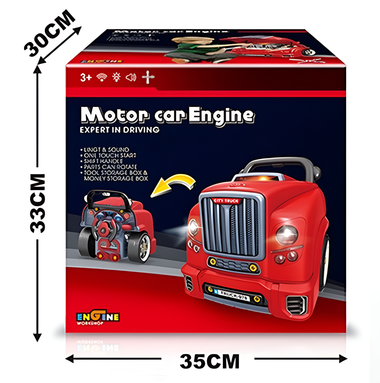 59pcs Motor Car Engine - Red 59pcs Motor Car Engine - Red