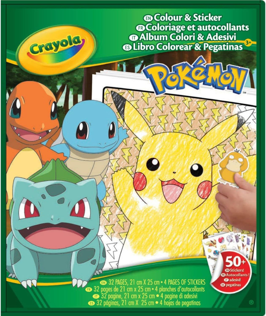 Crayola Pokemon Sticker Colouring Book - 32 Fun Pages