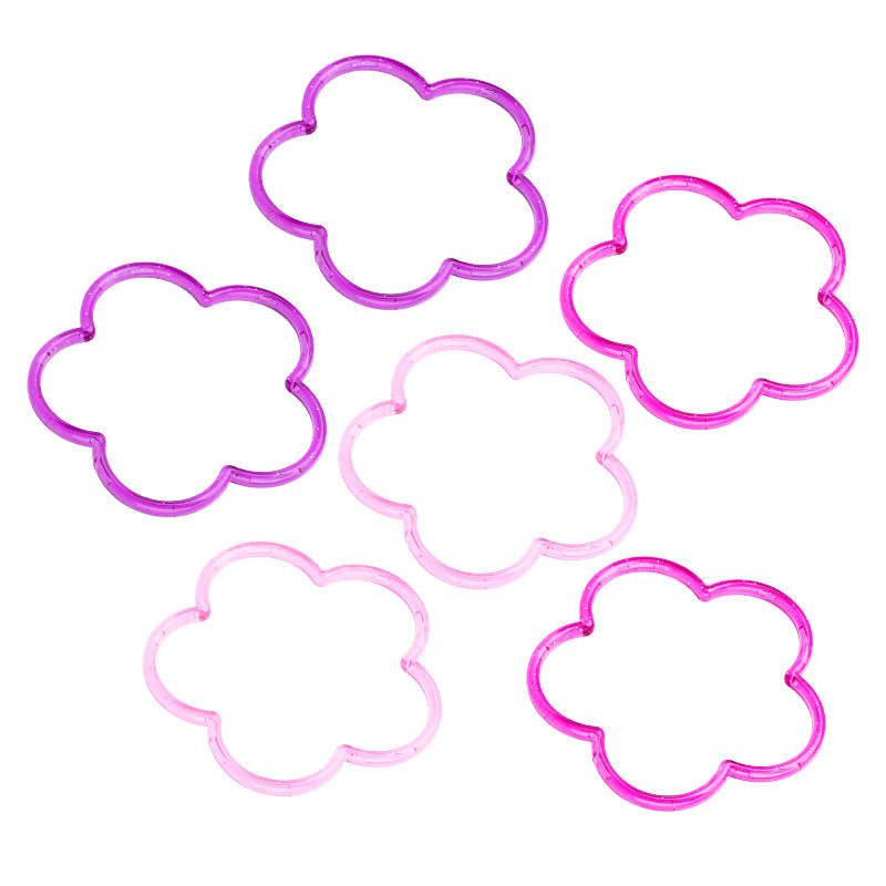 Flower Birthday Party Bracelets 6pcs