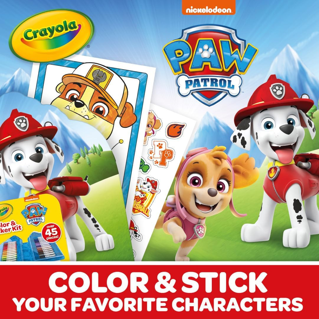 Crayola Paw Patrol Colour and Sticker Activity Set