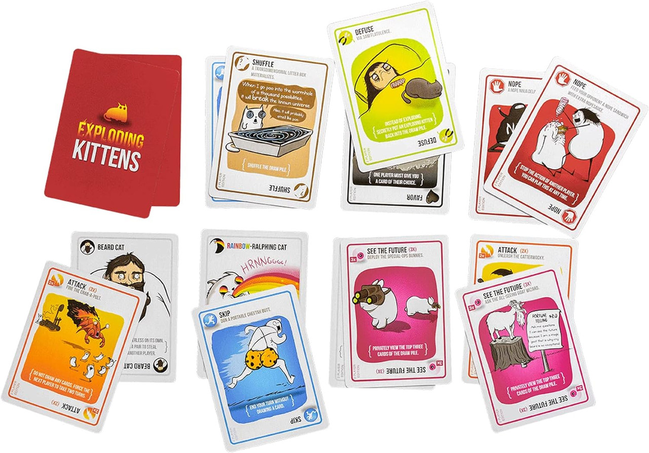 Exploding Kittens Original 2 Player Edition - Hilarious Games for Family Exploding Kittens Original 2 Player Edition - Hilarious Games for Family